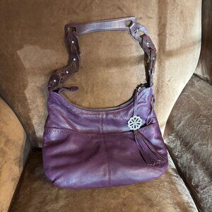 Vintage Brighton Kodiak Purple Leather Hobo Purse
